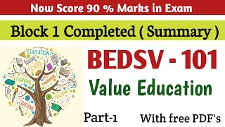 bedsv 101 block 1 | bedsv 101 unit 1 | Value Education bedsv 101 one shot unit 1, 2 #ignou #bcom