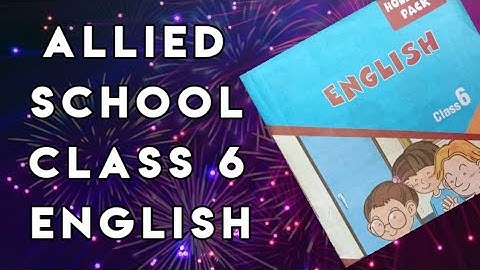 Class 6 English Summer pack Allied school | #subscribe
