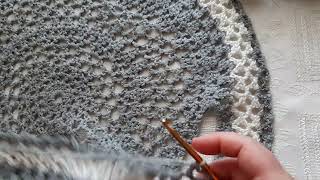 круглая кофта вязание крючком  Вяжем с Nilena Sans crochet sweater вяжется очень быстро 8