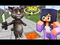 APHMAU saving Friends from TALKING TOM CAT in Minecraft 360°