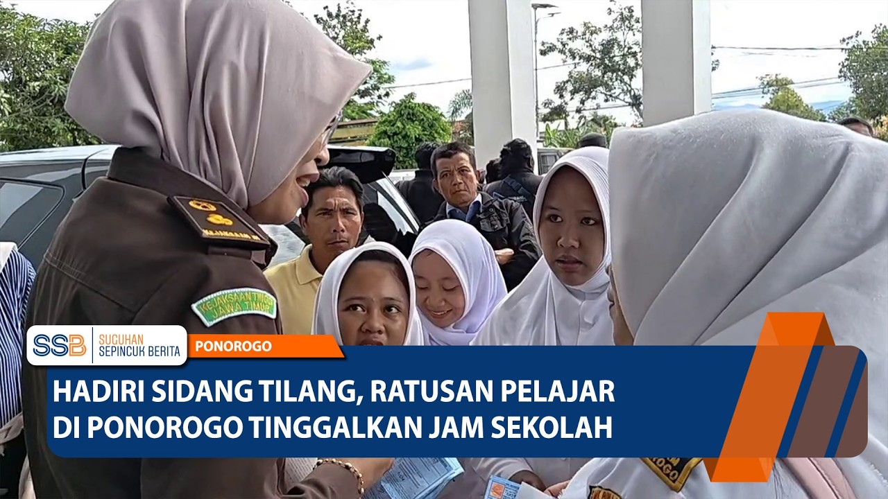 PONOROGO - Hadiri Sidang Tilang, Ratusan Pelajar di Ponorogo Tinggalkan Jam Sekolah