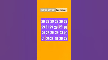 FIND THE DIFFERENT ODD NUMBER CHALLENGE | #shorts #evennumber #oddlysatisfying #quiz #oddly #math