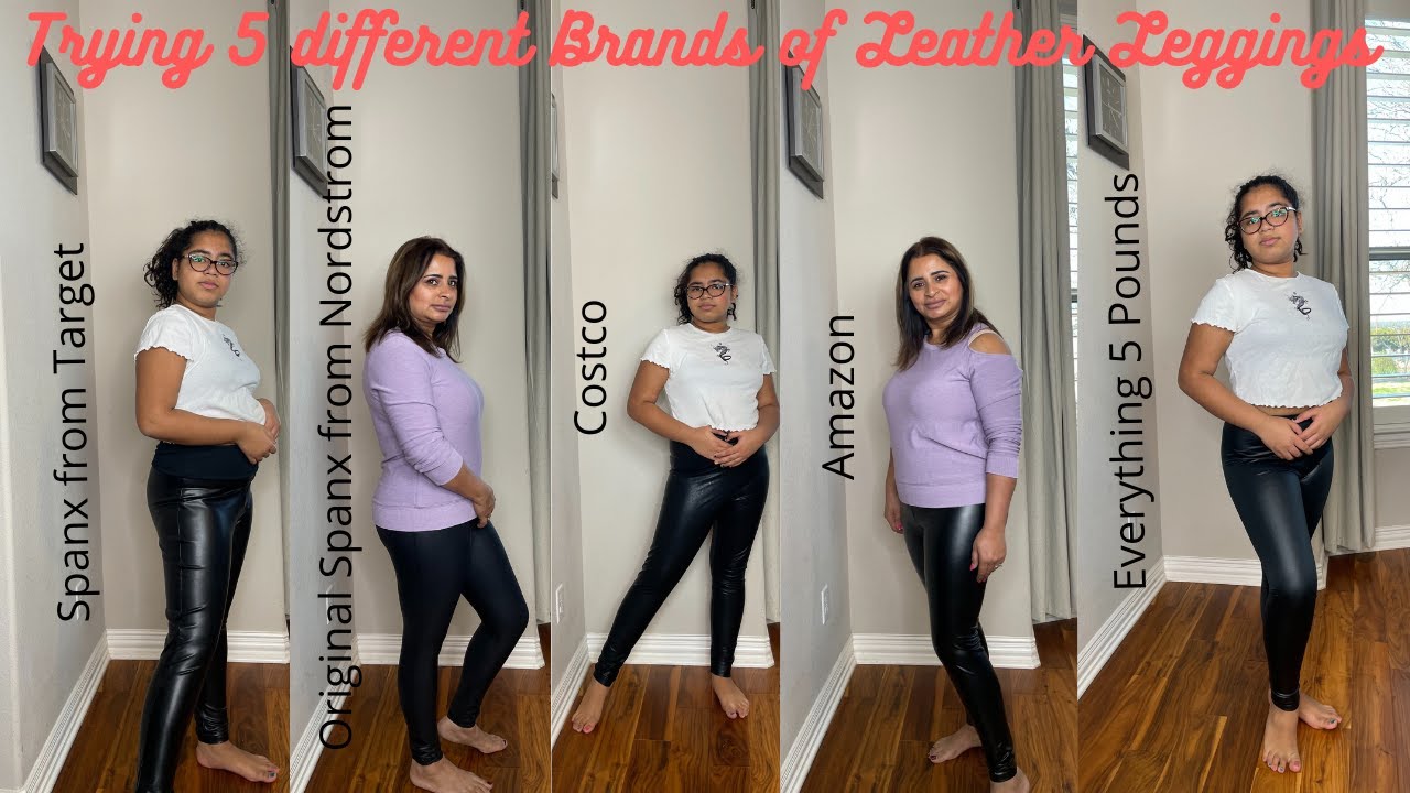 spanx #Target # #Costco #everything5pounds Comparing Leather Leggings  from 5 different brands 