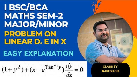 Degree 1st Year Maths sem-2 Differential equations@maths naresh eclass