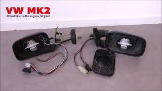 Electric Adjusting Mirror Test + Wiring Diagram VW Golf / Jetta MK2