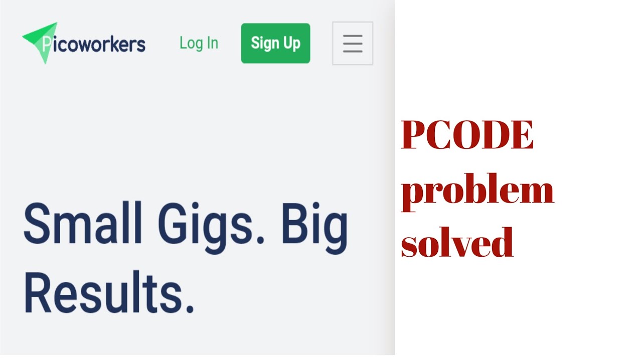 Pcode problem solved। Picoworker job