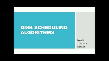 Disk Scheduling algorithms
