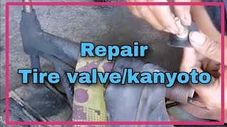 How to repair tire valve/pito or kanyoto