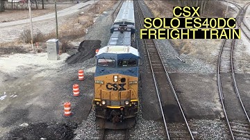 CSX Solo GE ES40DC Leads Short Freight Train - February 10, 2019 | Original Channel Videos