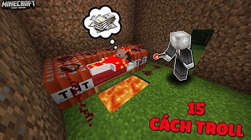 THỬ THÁCH 15 CÁCH TROLL NOOB VÀ BẠN BÈ TRONG MCPE | Thử Thách SlenderMan