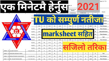 How to check TU result with Marksheet | TU ko result kasri check garne | BBA,BHM,BIM result check |