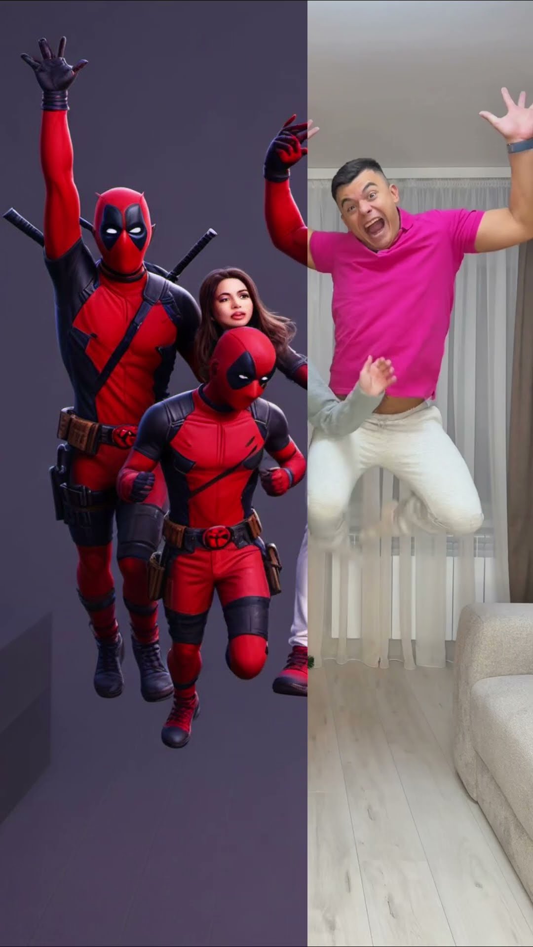Christmas Deadpool family by Secret Vlog