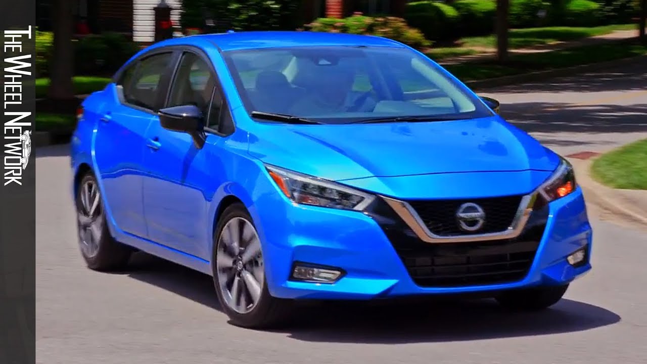 Nissan Versa Sr Electric Blue Driving Exterior Youtube
