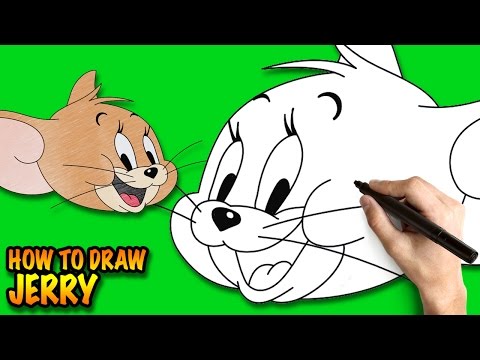 How to draw Jerry - Easy step-by-step drawing lessons for kids