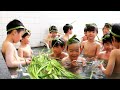 しょうぶ湯で園児元気よく 徳島市の幼稚園