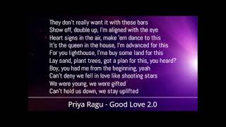 Priya Ragu - Good Love 2.0 (Lyrics)