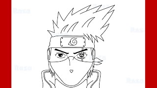 How To Draw Kakashi Hatake From Naruto - Step By Step Drawing draw kakashi sharingan