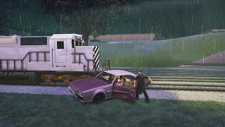 CJ Busted By The Train! - GTA San Andreas definitive edition