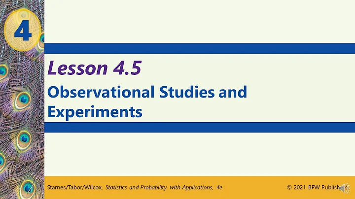 Honors Stats: 4.5 Observational Studies and Experiments