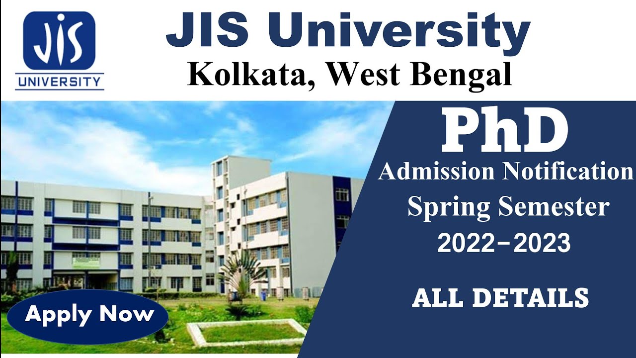 PhD Admission 2023 // JIS University // Kolkata // West Bengal - YouTube