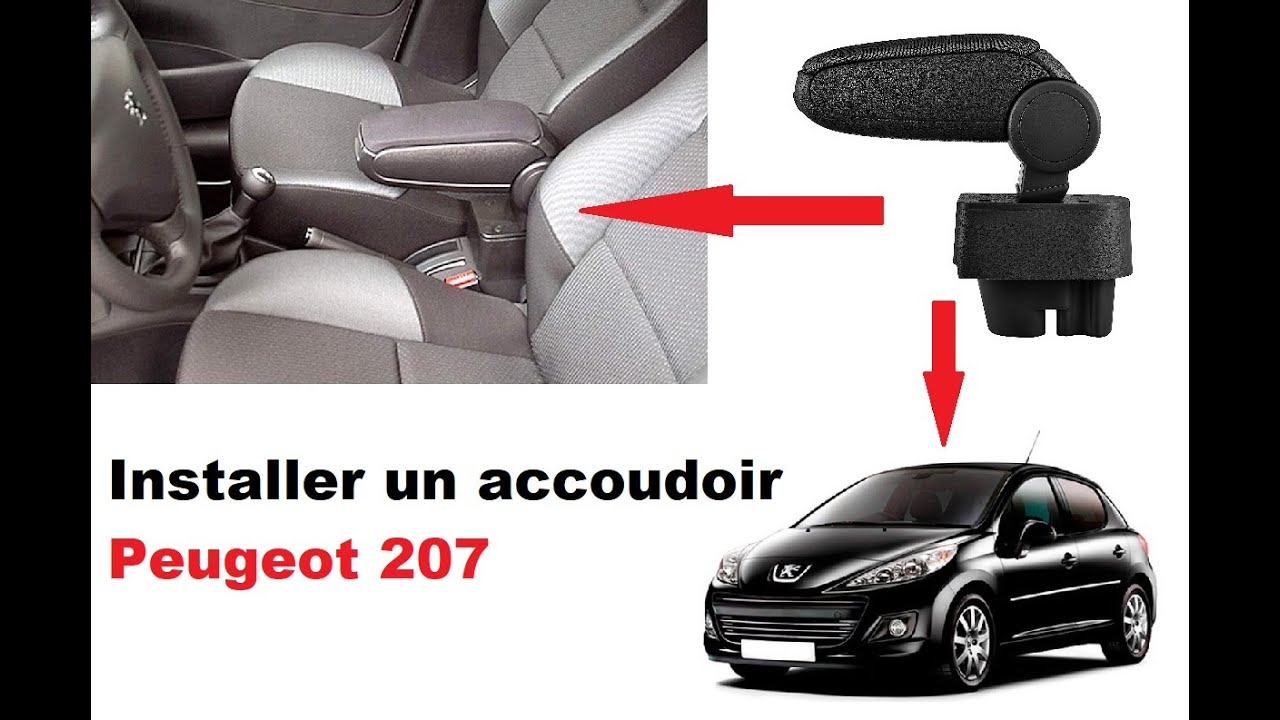 Accoudoir Central Pour Peugeot 301 2012-2025 - Noir Vinyl ABS - Rangement Et Confort Supplémentaire