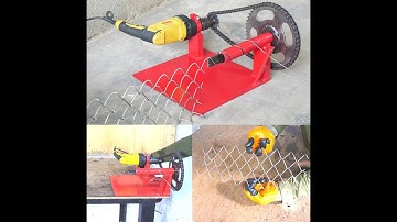 Make A Simple Chain Link Fencing Machine Using Drill Machine