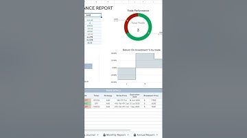Stock Trading Journal Template for Google Sheets & Excel #excel #lifeisbutadream #columnchart