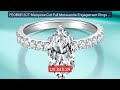 FEOBUR 2CT Marquise Cut Full Moissanite Engagement Rings for W... â€” Best Buy 2026 | Great Quality!