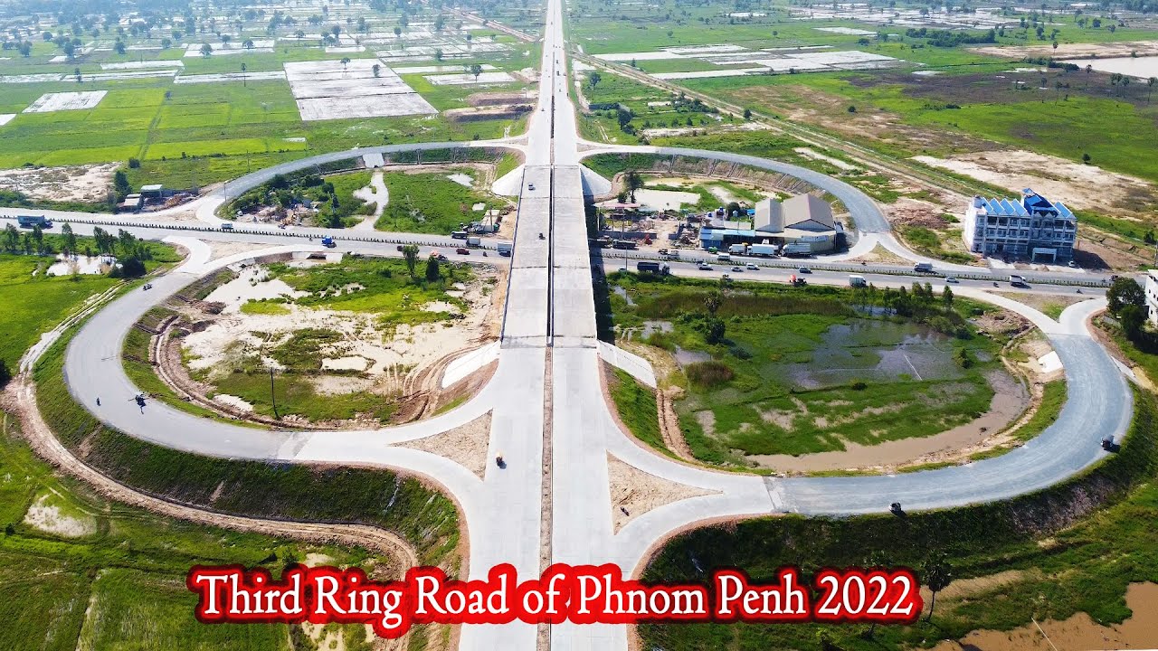 [4K] Third ring road of Phnom Penh under construction 2022