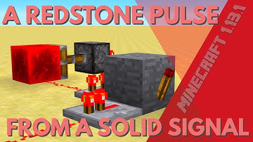 Minecraft How to turn a solid redstone signal into a pulse with Avomance