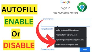 how to enable or disable autofill in google chrome | chrome autofill settings