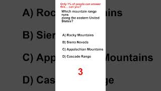 Which mountain range runs along the eastern United States? #usa #quiz  #facts #quiz