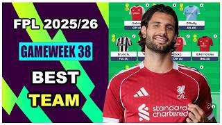 FPL Gameweek 38: BEST TEAM | Fantasy Premier League Tips 2025/26