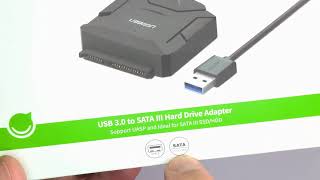 UGREEN USB 3.0 to SATA III Hard Drive Adapter Unboxing | Easy Setup!