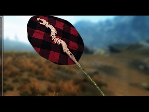 Skyrim's Staff of Incineration carved out of wood - YouTube