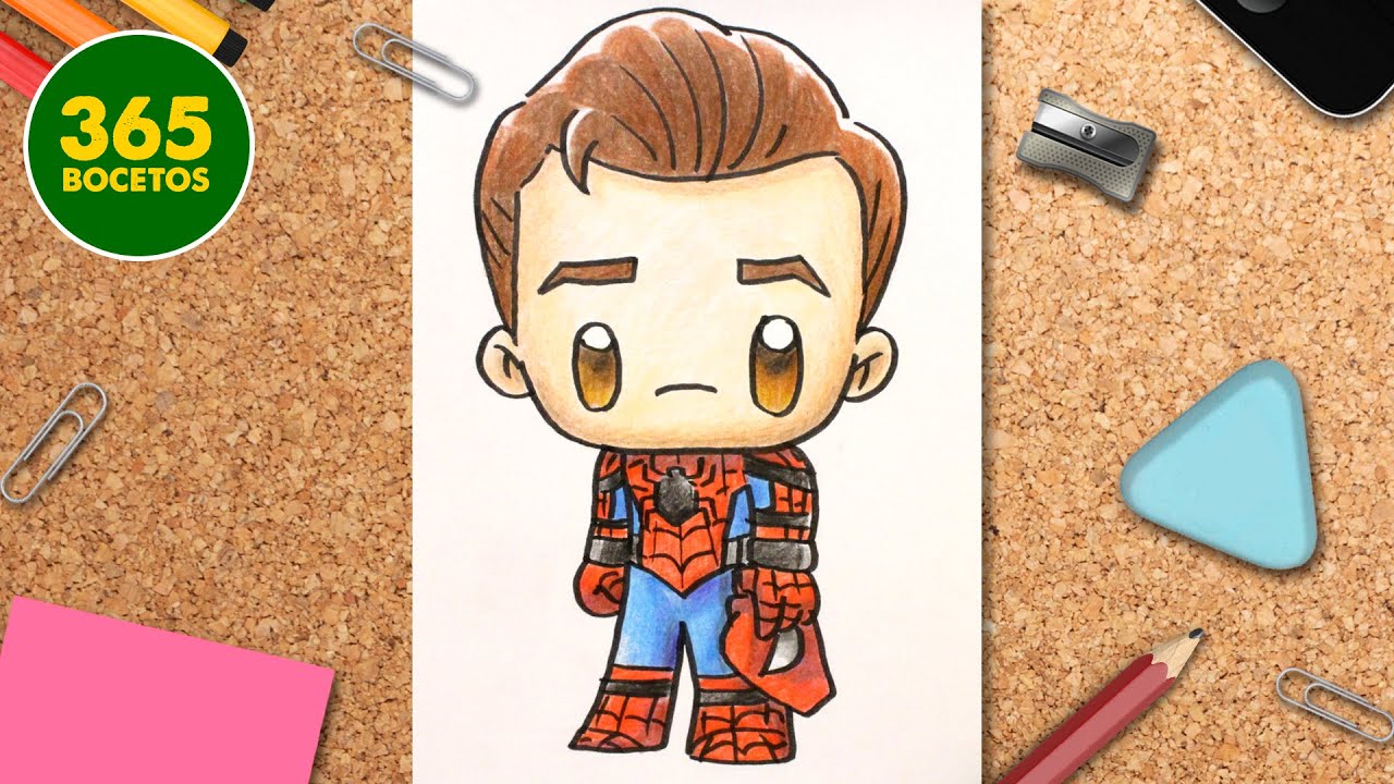 COMO DIBUJAR A SPIDERMAN KAWAII - Dibuja a Spiderman de No Way Home facil  con 365BOCETOS - YouTube