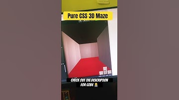 Pure CSS 3D Maze #tutorials #css #coding #shorts