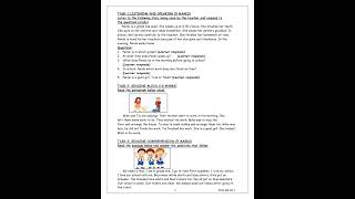 Grade 1 English Language Activities Term 2 Opener Exam 2025