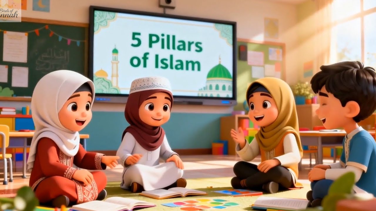 Five Pillars of Islam for Kids 🕌🌙 | Simple Islamic Learning | Muslim Kids Song