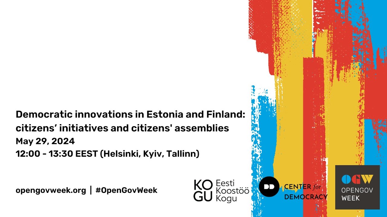 Democratic innovations in Estonia and Finland: Citizens’ Initiatives and Citizens’ Assemblies
