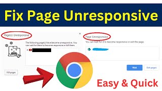 how to fix: google chrome page unresponsive error | page unresponsive chrome fix | easiest way