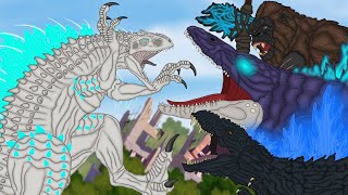 Indominus Zilla Rex vs Tyrannozilla Rex vs Kong vs Mosazilla | EPIC BATTLE!! : PiKKY GODZILLA