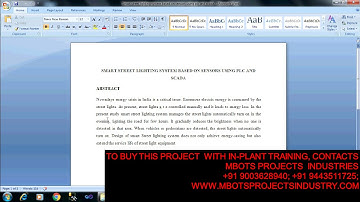 DESIGN AND FABRICATION OF SMART STREET LIGHTING SYSTEM BASED ON SENSORS USING PLC AND SCADA