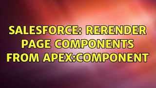 Salesforce: Rerender page components from apex:component