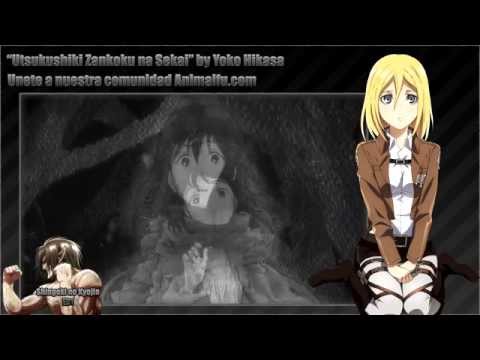 Shigeki No Kyojin Ending 1 Utsukushiki Zankoku Na Sekai By Yoko Hikasa