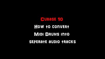 How to Output EZ Drummer 2 into Seperate Audio Tracks in Cubase 10