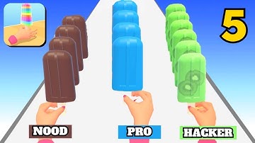 Popsicle Stack - Gameplay Walkthrough Part 5 All Levels 81-100 (Android,iOS)