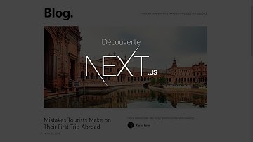 Découverte de NextJS