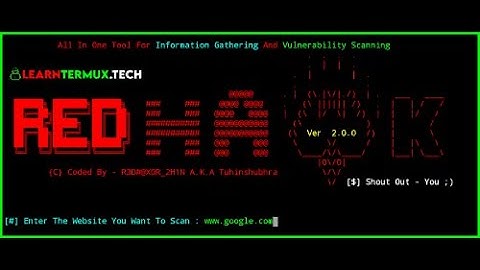 How to Install and Use RED Hawk Tool in Termux