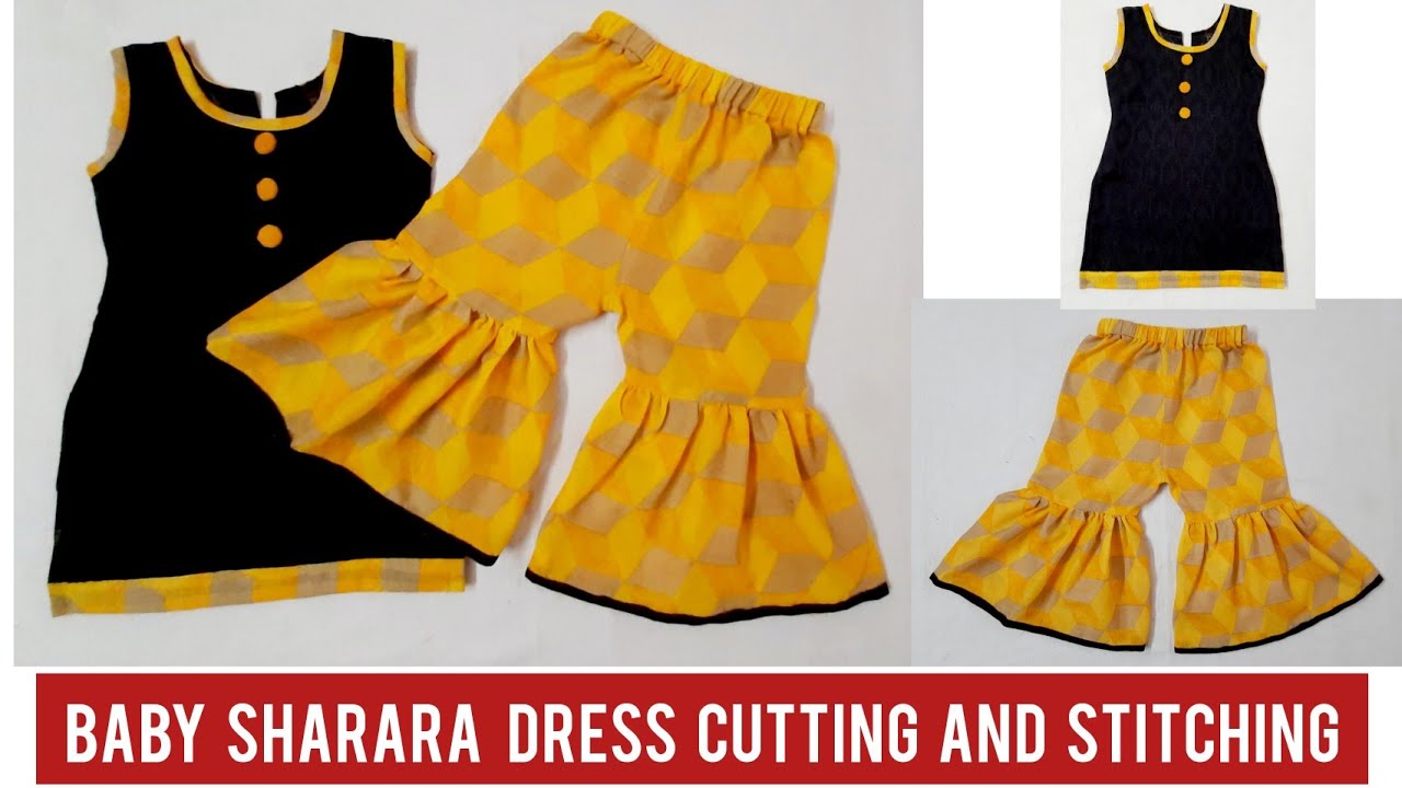 Baby Sharara Suit Cuttting And Stitching/Designer Suit With Skirt Cutting  And Stitching/4to 5 year - YouTube